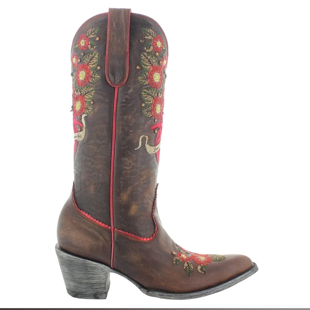 Old gringo eternal boots velvet heart embroidery flowers lovers RTL $725 NIB 7.5 - Picture 7 of 8